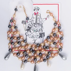 Collier de perles multicolores Chanel