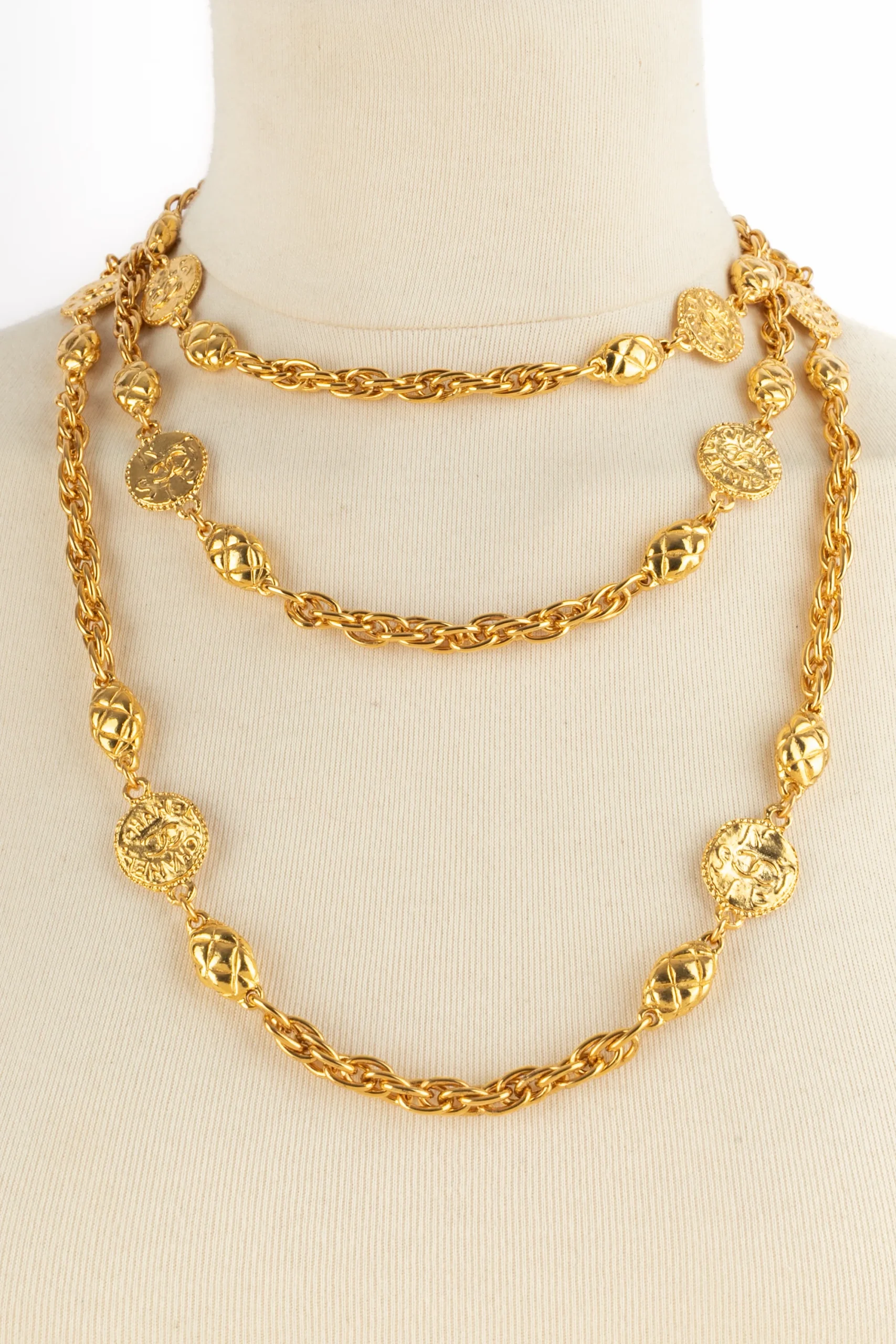 Collier doré Chanel 1985's – Image 6