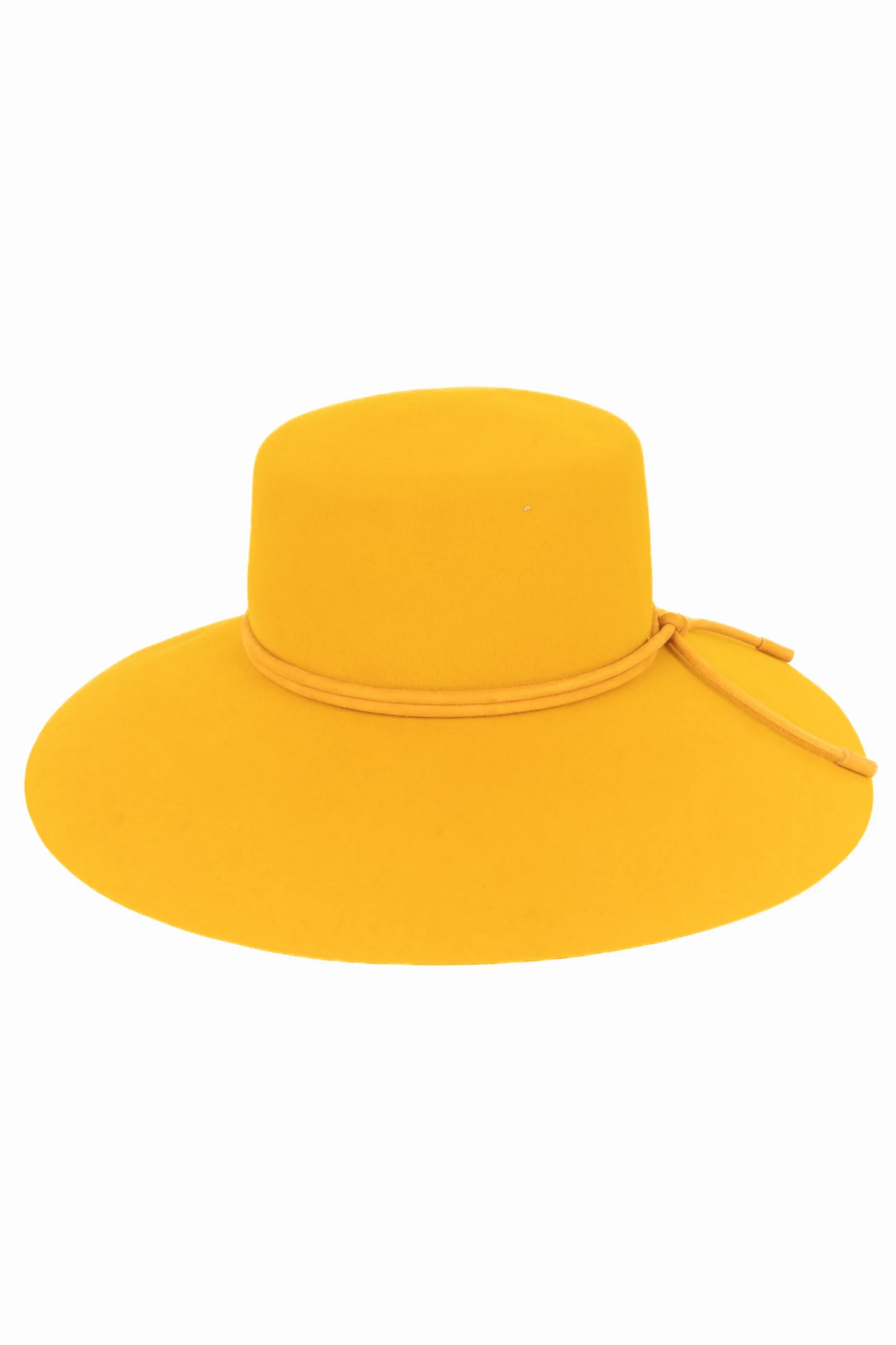 Chapeau en feutre jaune Hermès – Image 6