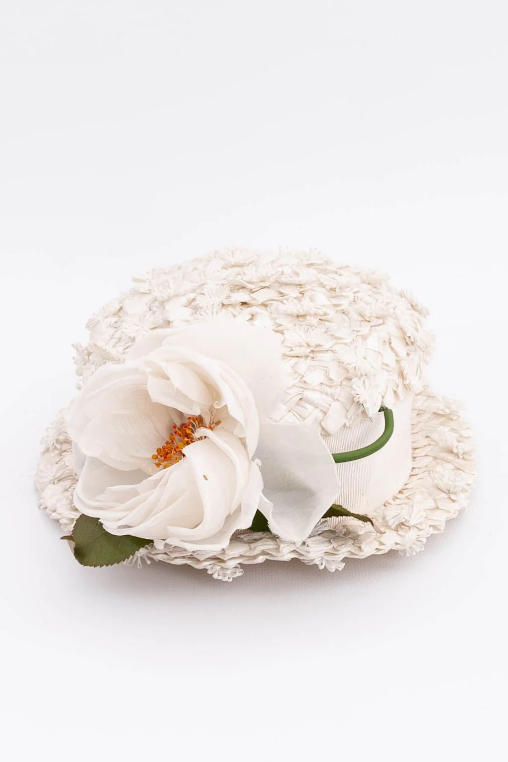 Chapeau en raphia blanc – Image 4