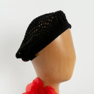 Béret en laine noire
