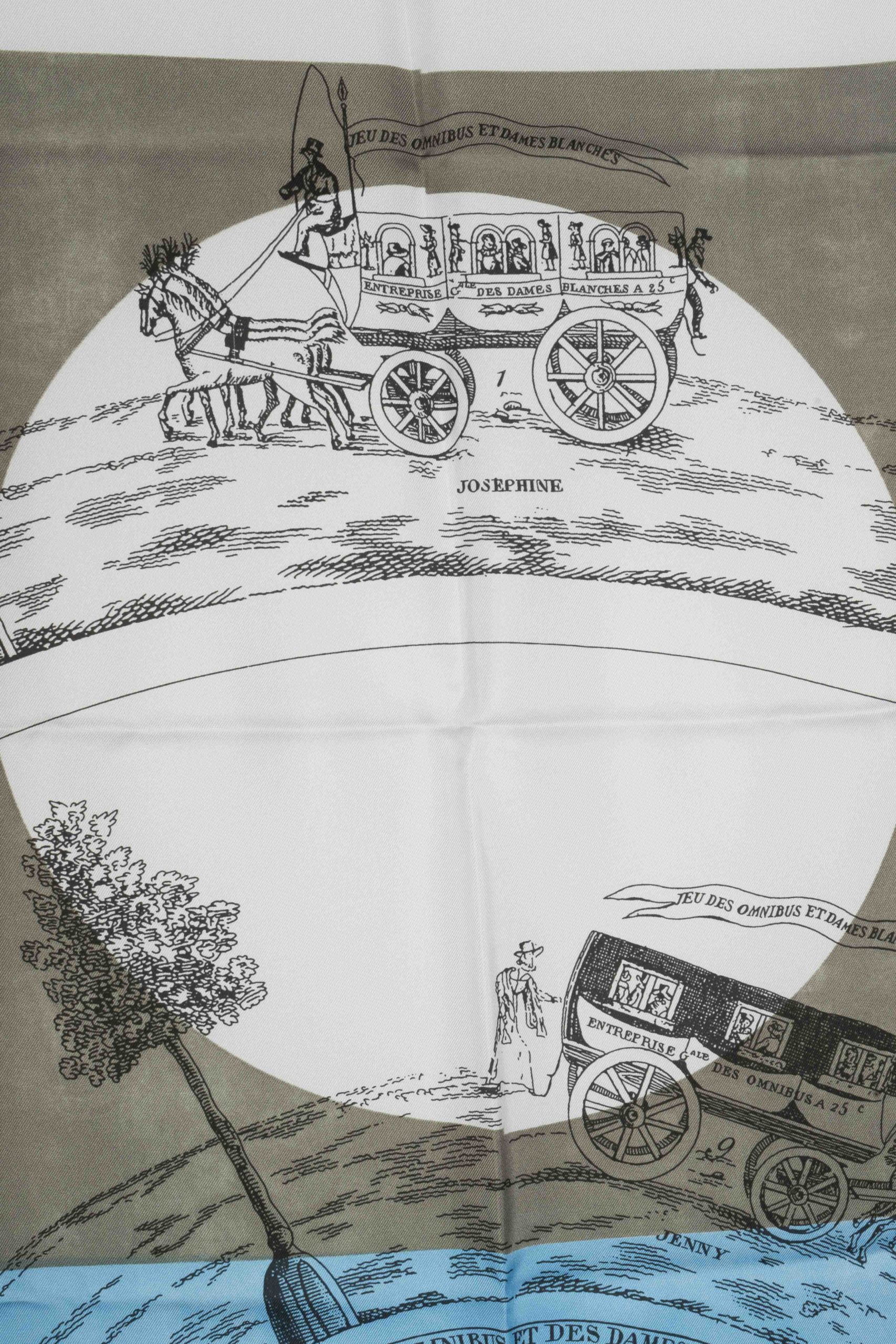 Foulard / carré "Jeu des omnibus" Hermès – Image 7