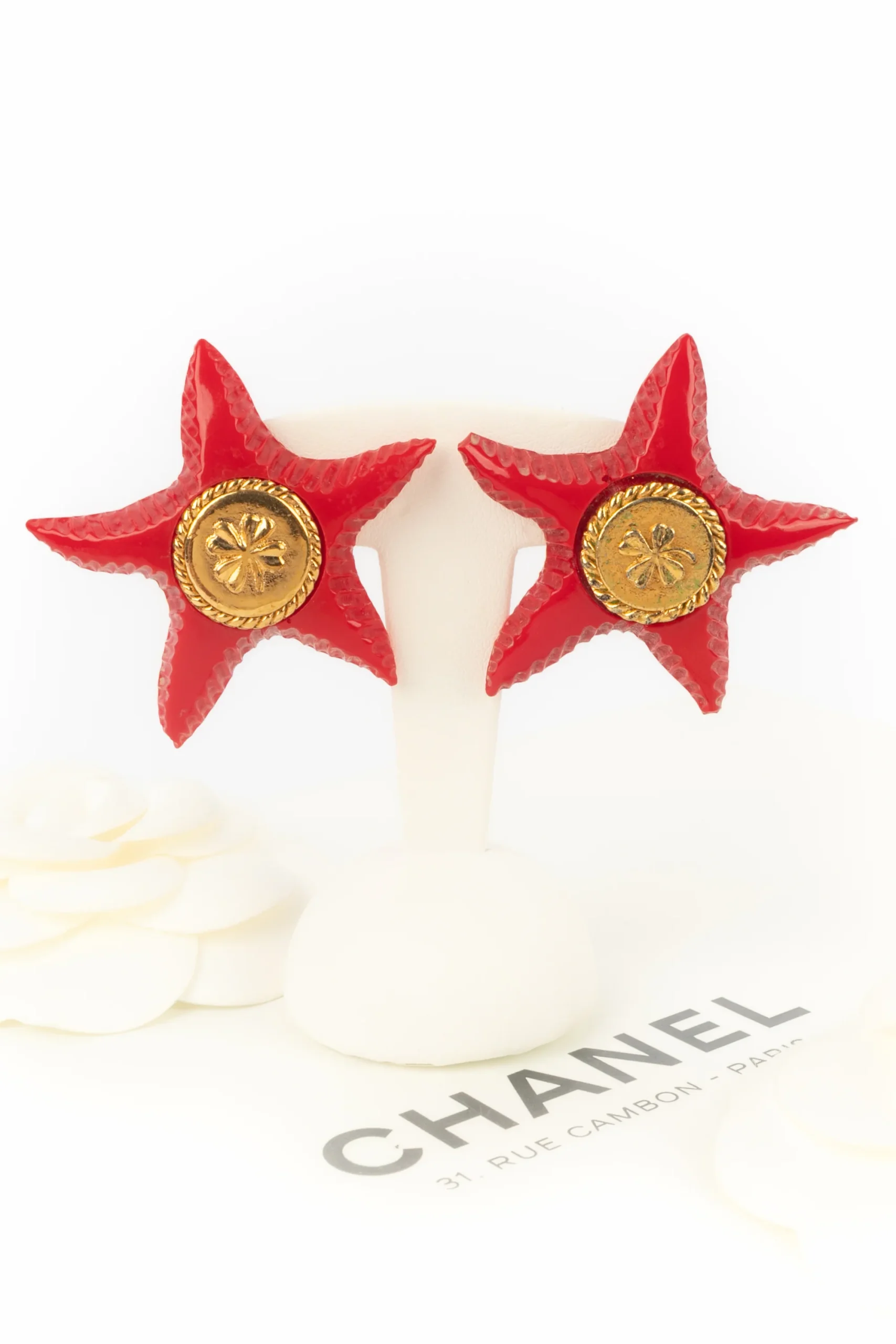 Boucles d'oreilles "étoile de mer" Chanel Haute Couture Eté 1989 – Image 2