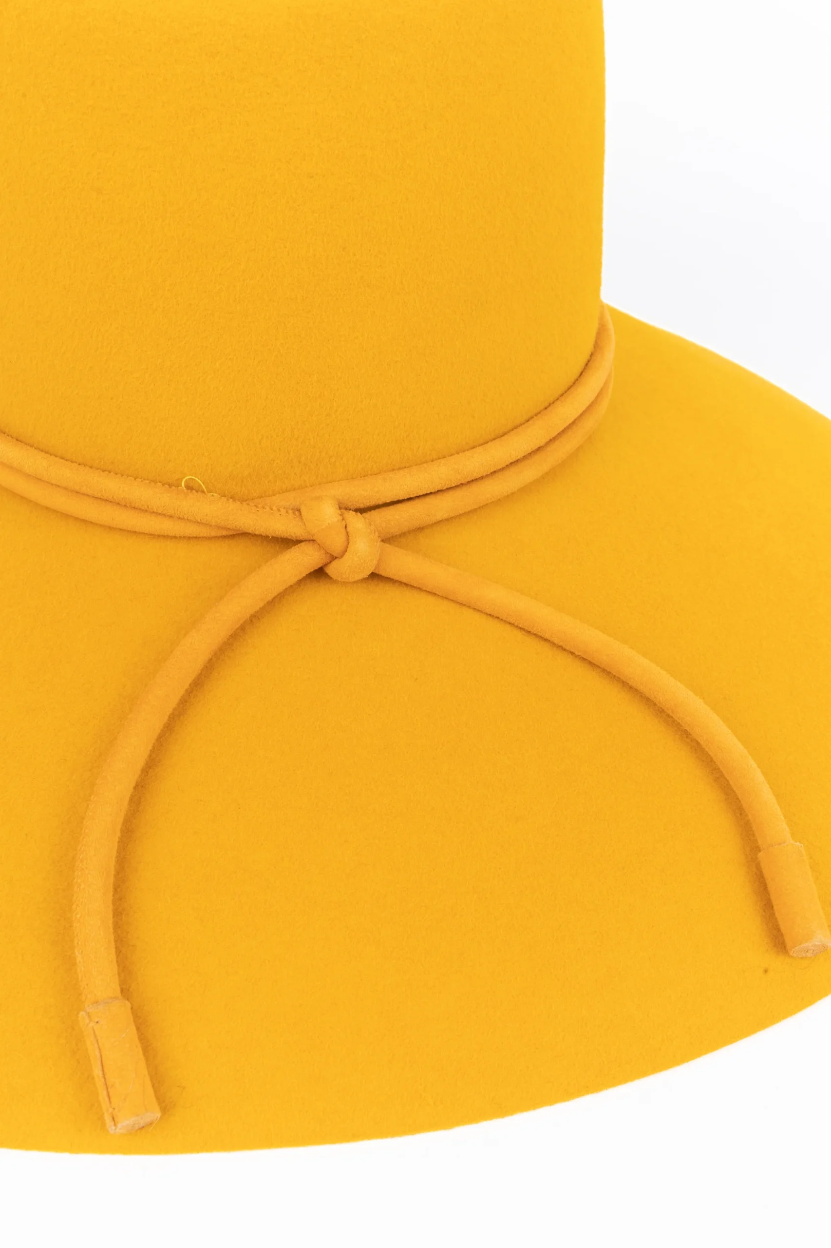 Chapeau en feutre jaune Hermès – Image 8