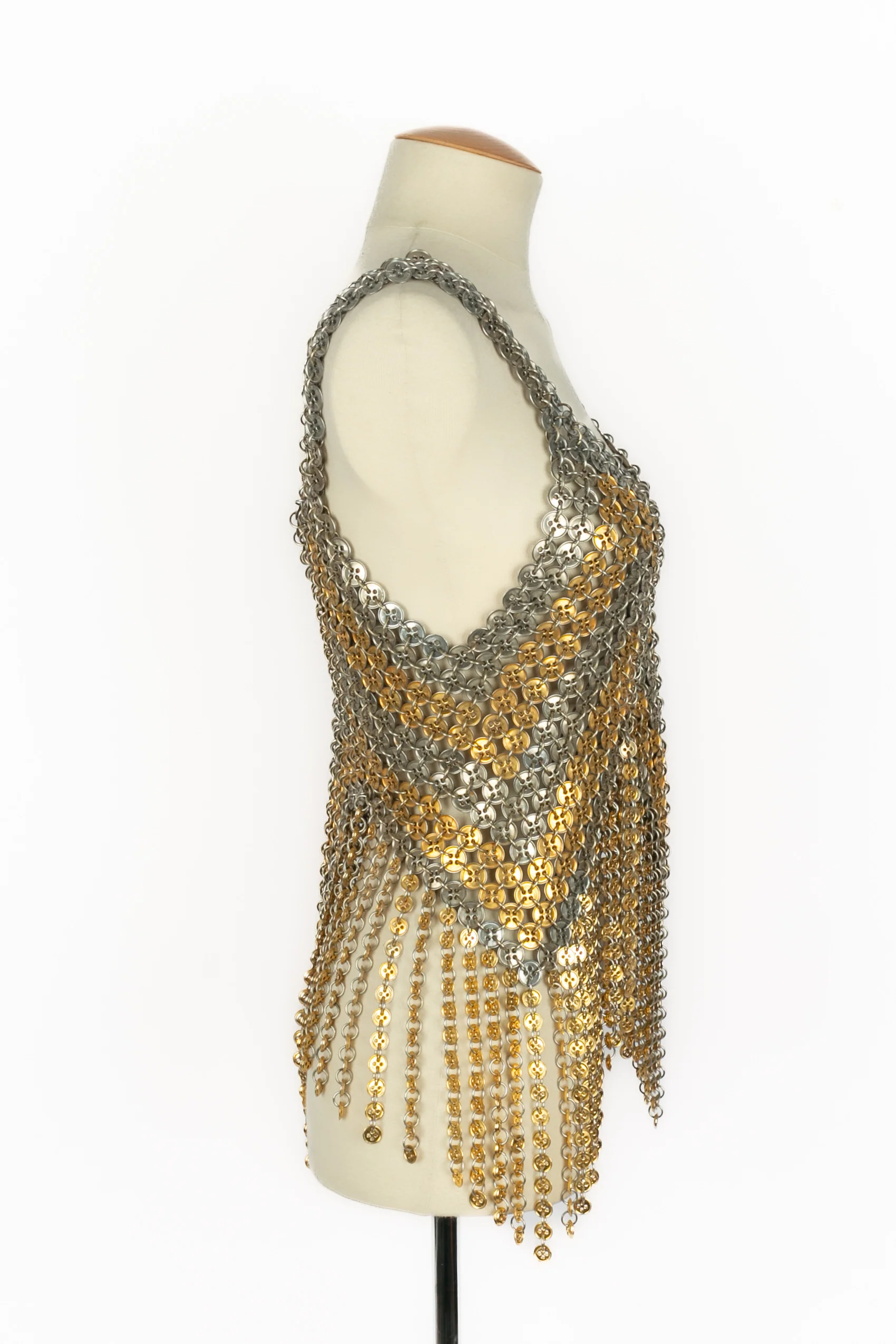 Top "Boutons" Paco Rabanne Haute Couture Eté 1970 – Image 6