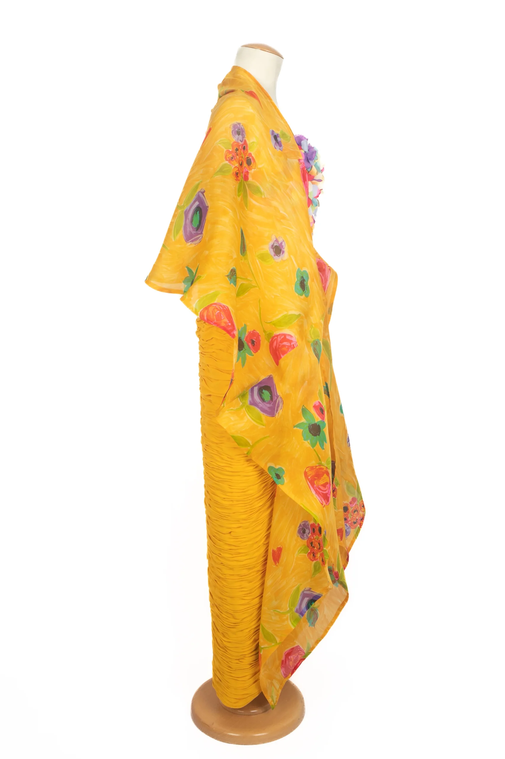 Robe fleuri Jean-Louis Scherrer Haute Couture Été 1991 – Image 6