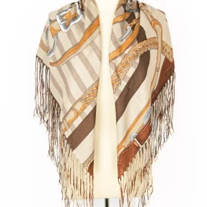 Foulard "Coaching" en cachemire Hermès