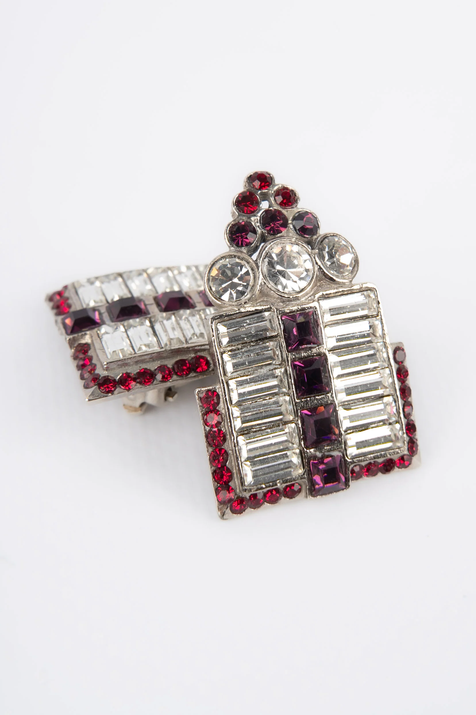 Boucles d'oreilles argentées Dior – Image 5