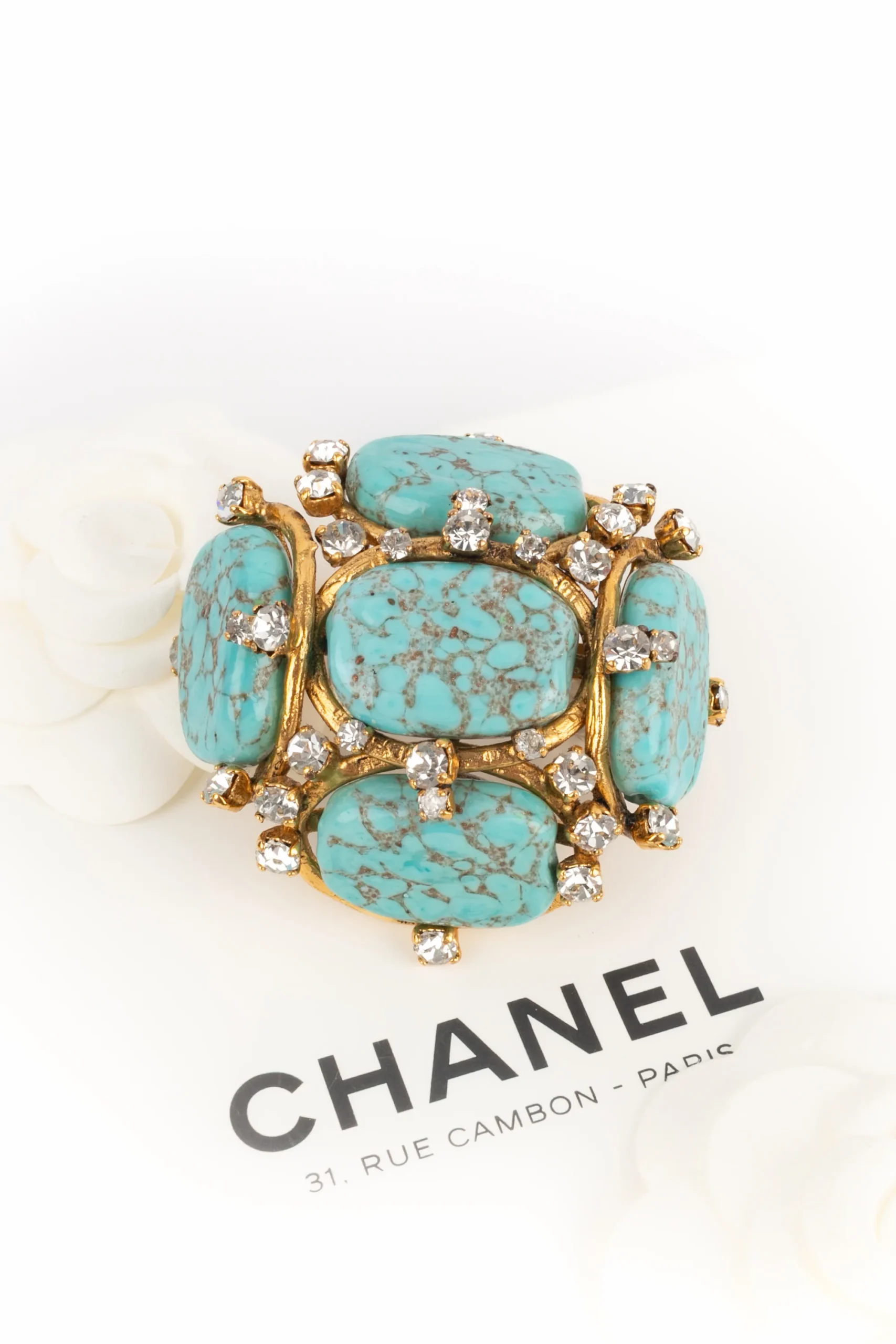 Broche turquoise Chanel 1994