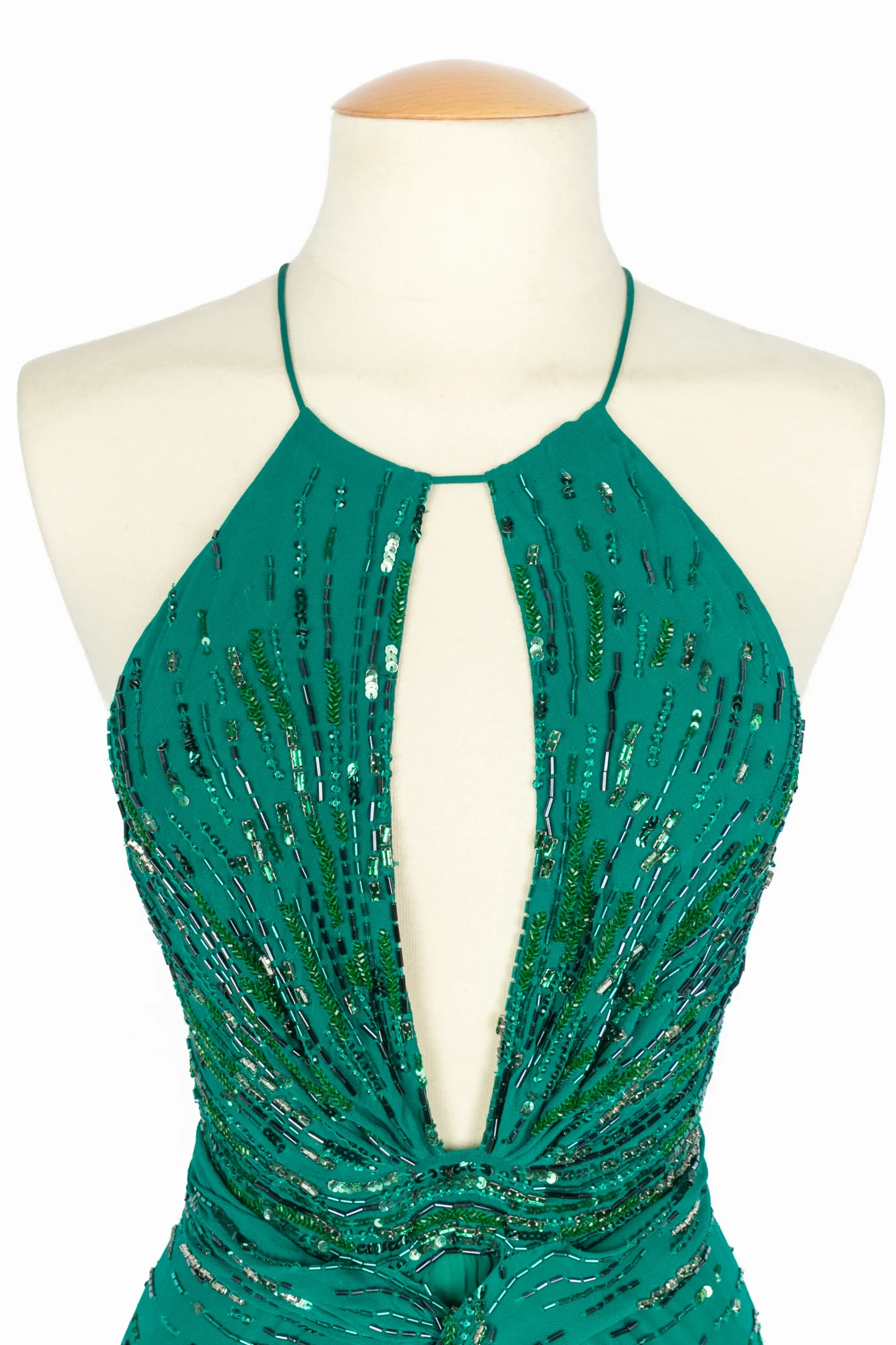 Robe en soie perlée Roberto Cavalli – Image 3