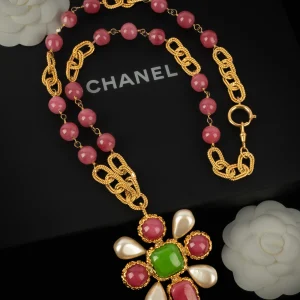 Collier croix Chanel 1990's
