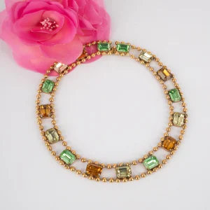 Collier court strassé 1950-1960