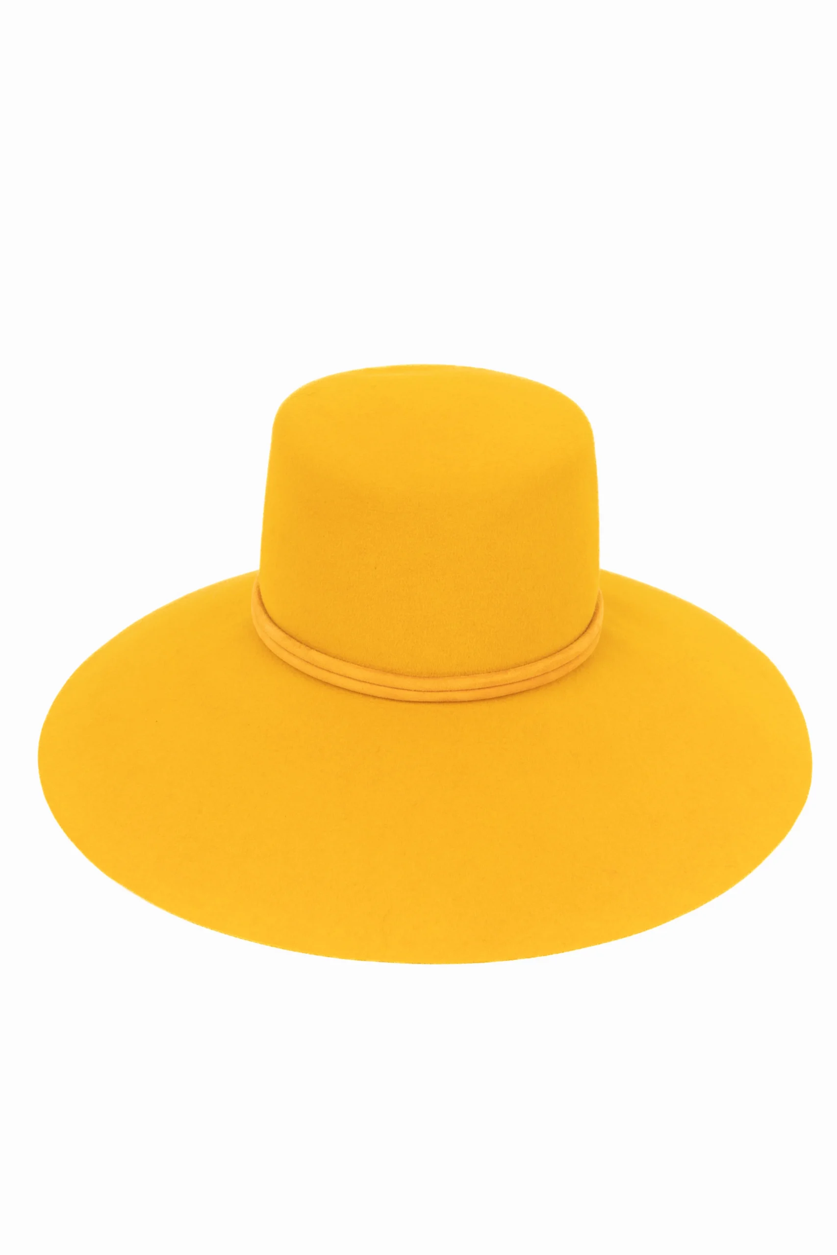 Chapeau en feutre jaune Hermès – Image 4