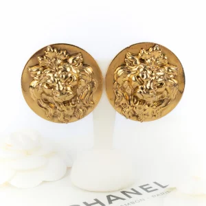 Boucles d'oreilles "tête de lion" Chanel Haute Couture