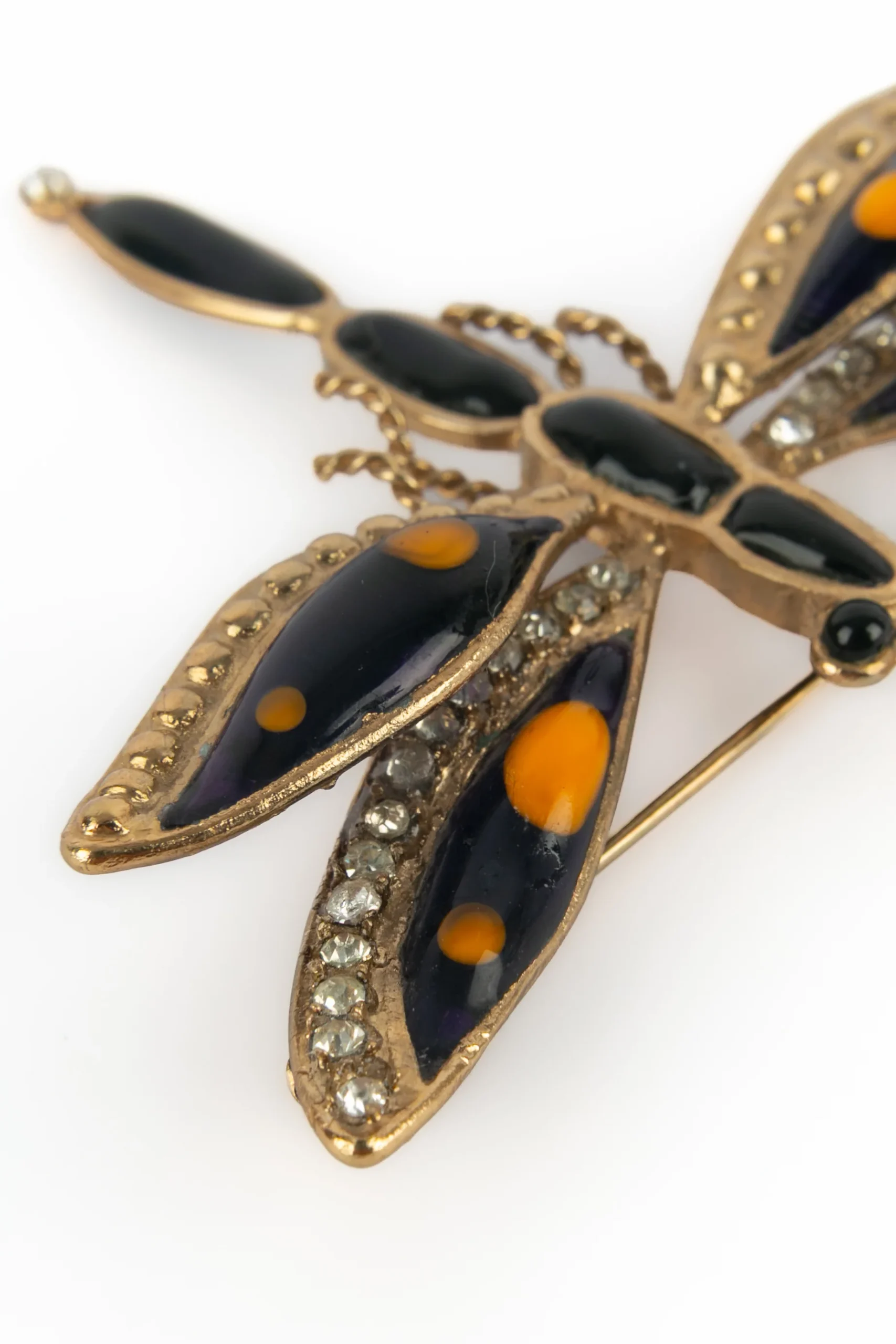 Broche libellule en pâte de verre – Image 5