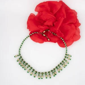 Collier vert vintage