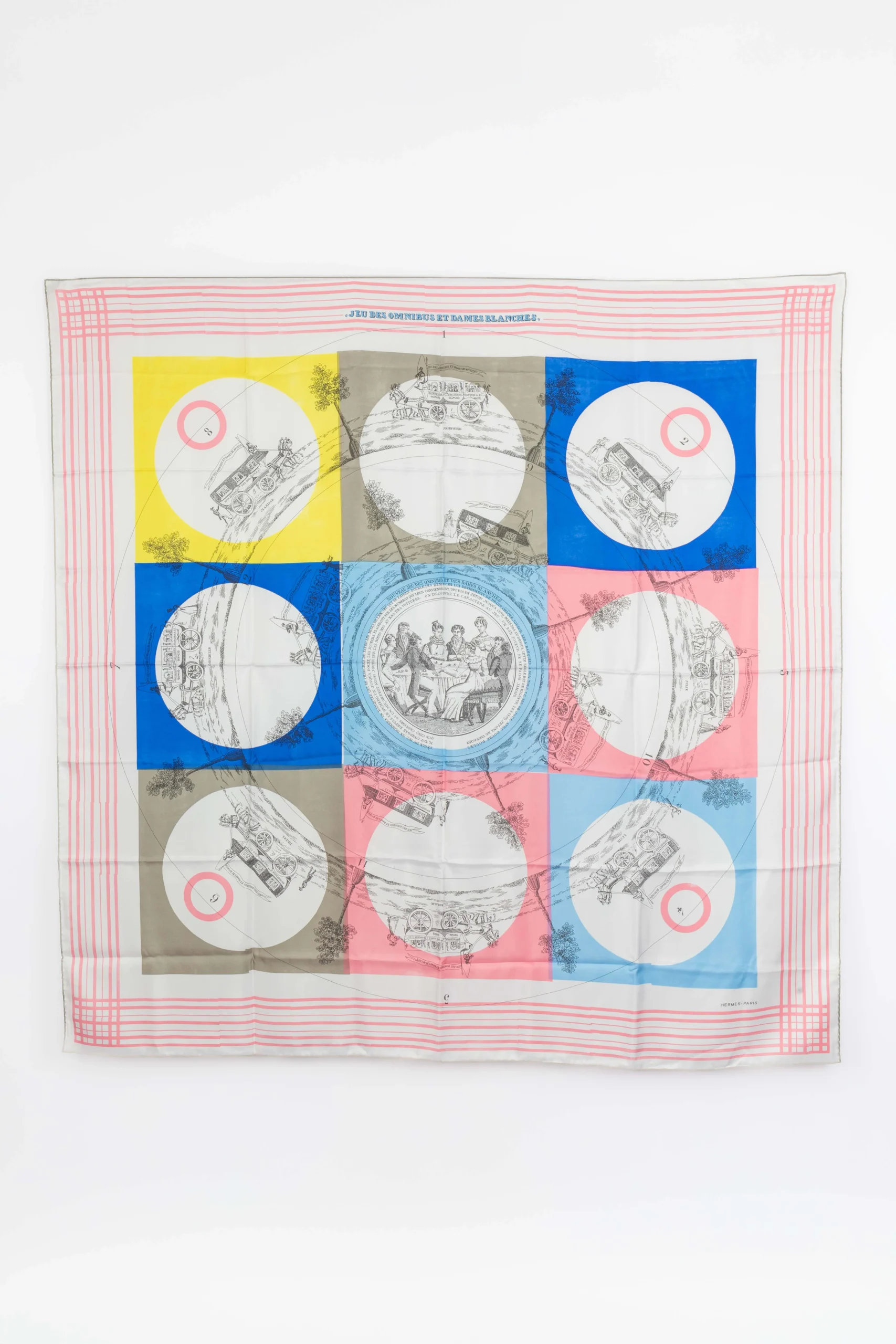 Foulard / carré "Jeu des omnibus" Hermès – Image 3