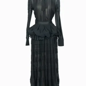 Robe en soie noire Roberto Cavalli