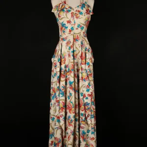 Robe fleurie 1940's