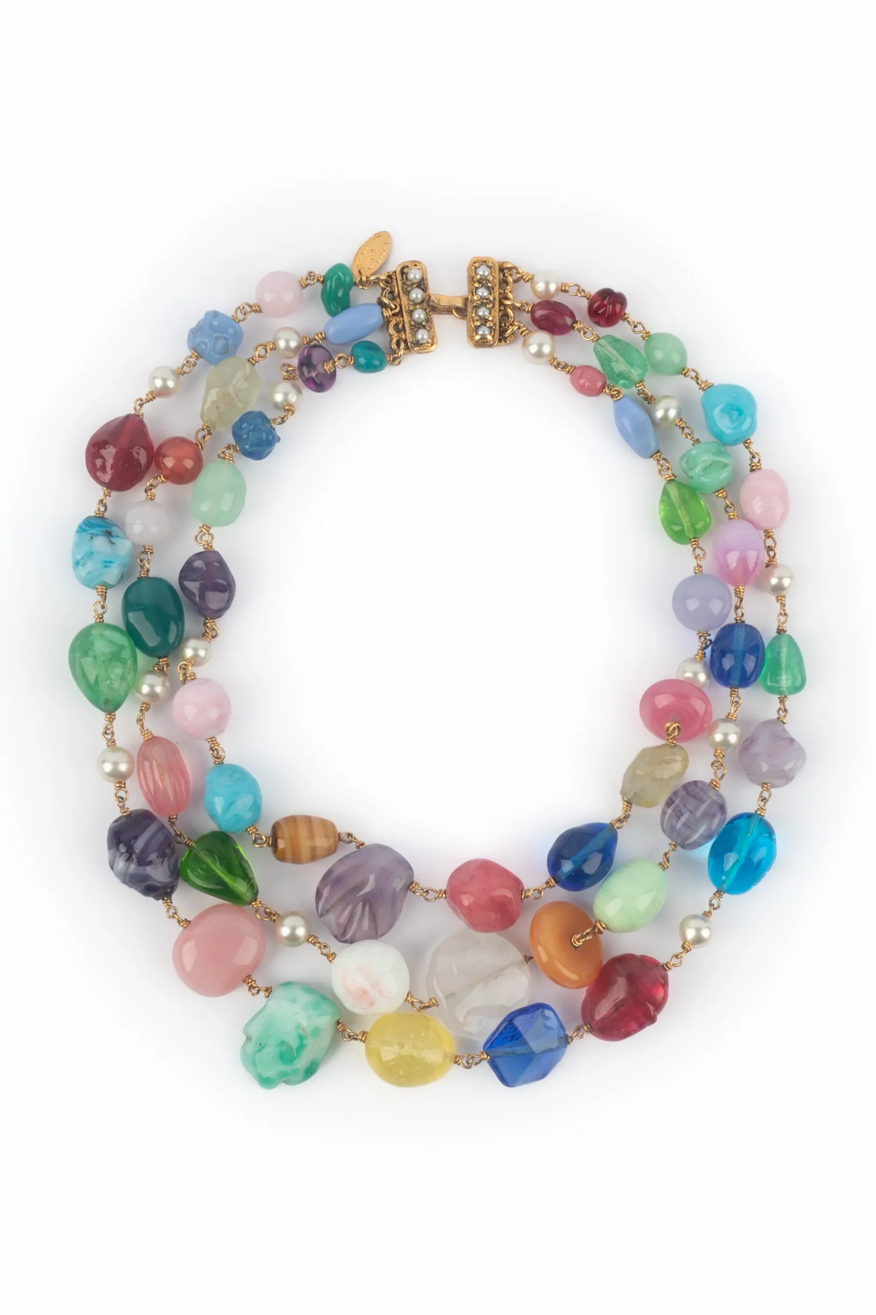 Collier coloré Chanel 1980's – Image 3