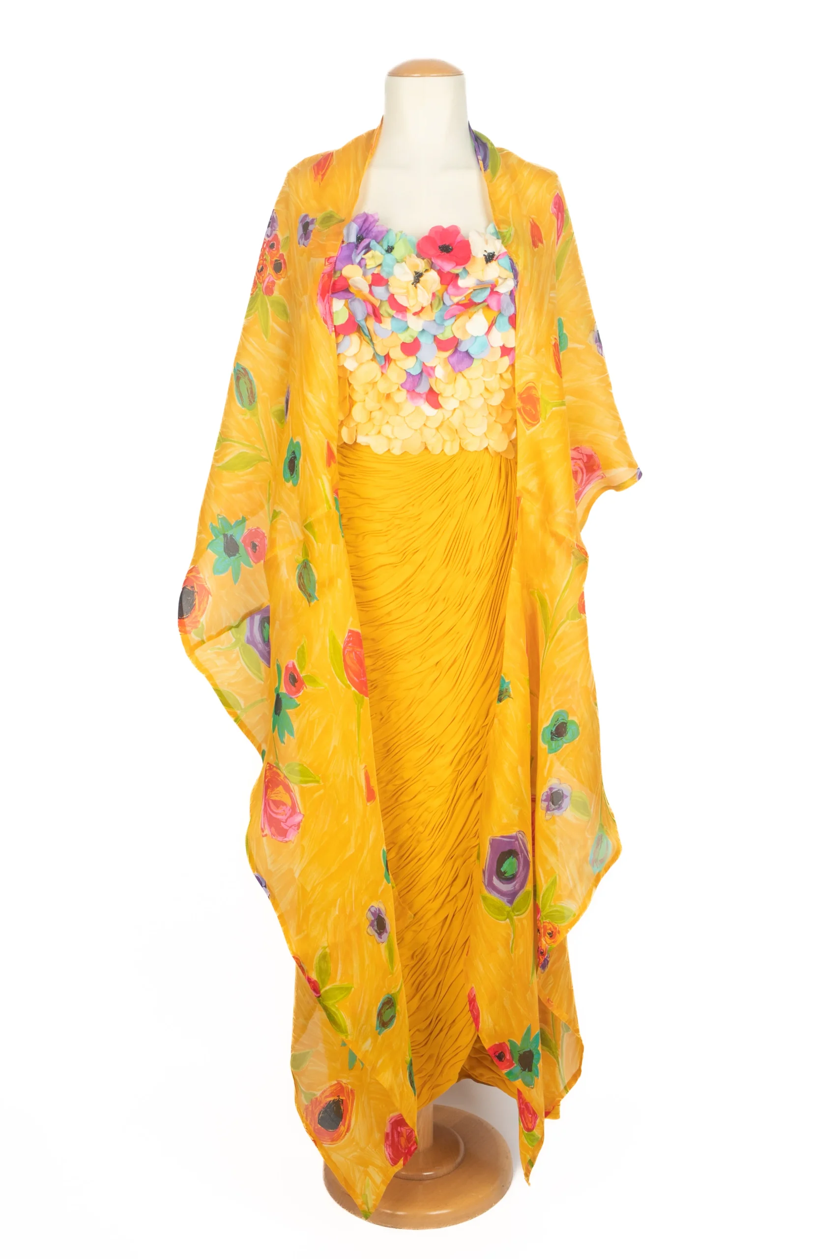 Robe fleuri Jean-Louis Scherrer Haute Couture Été 1991 – Image 5