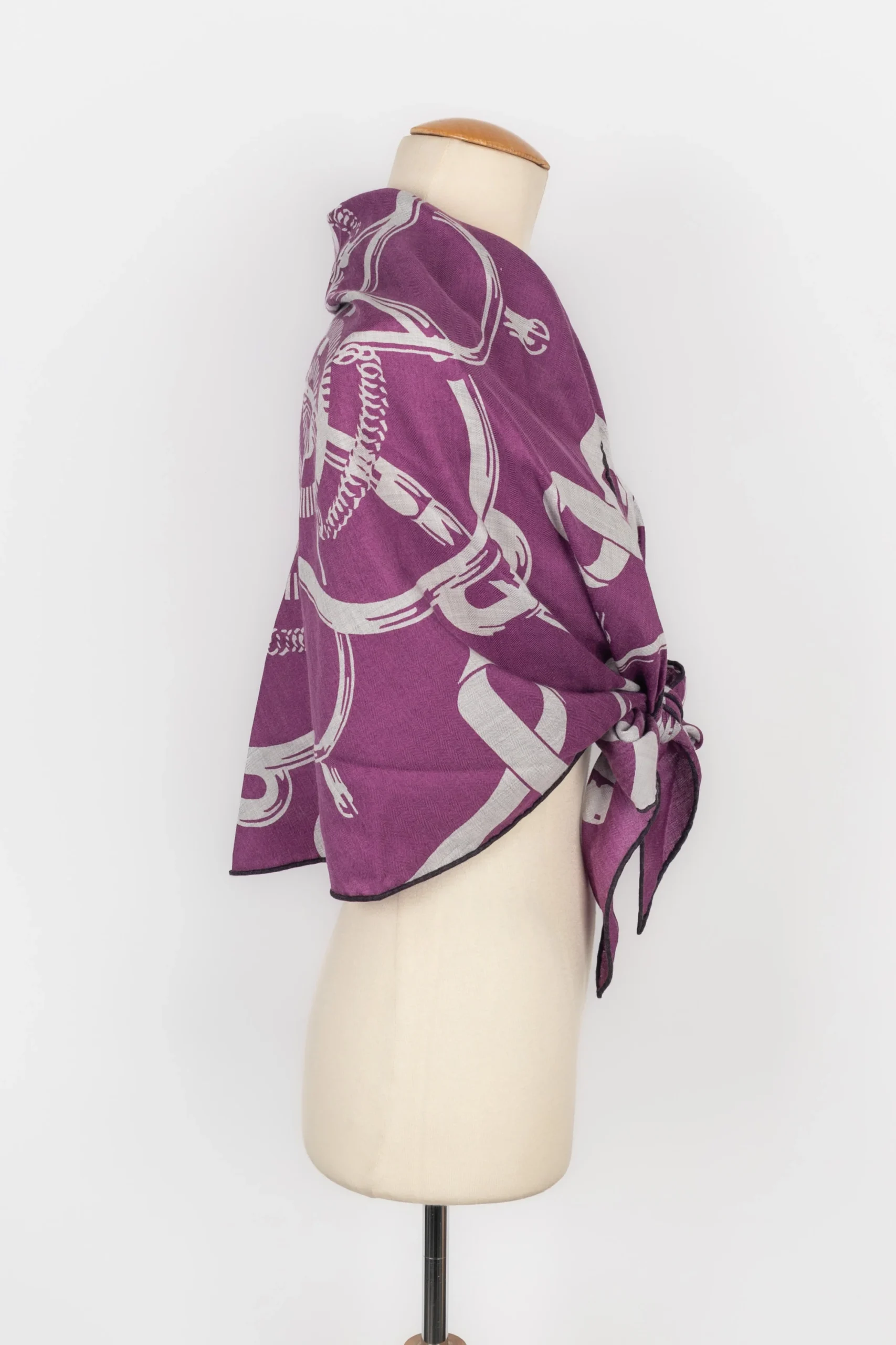 Étole losange "Eperon d'Or" Hermès – Image 5