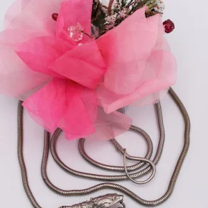 Ceinture argentée tête de serpent