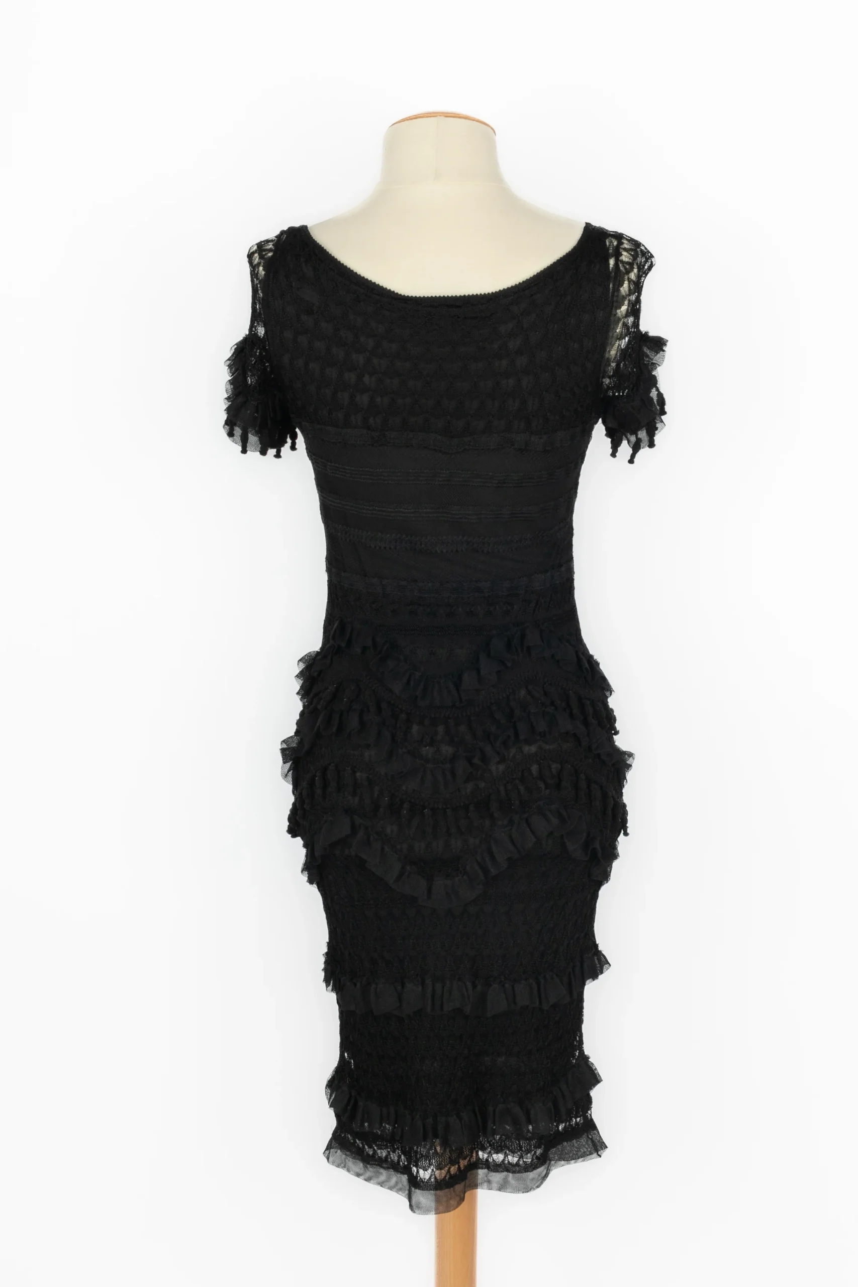 Robe en maille noire Galliano – Image 4