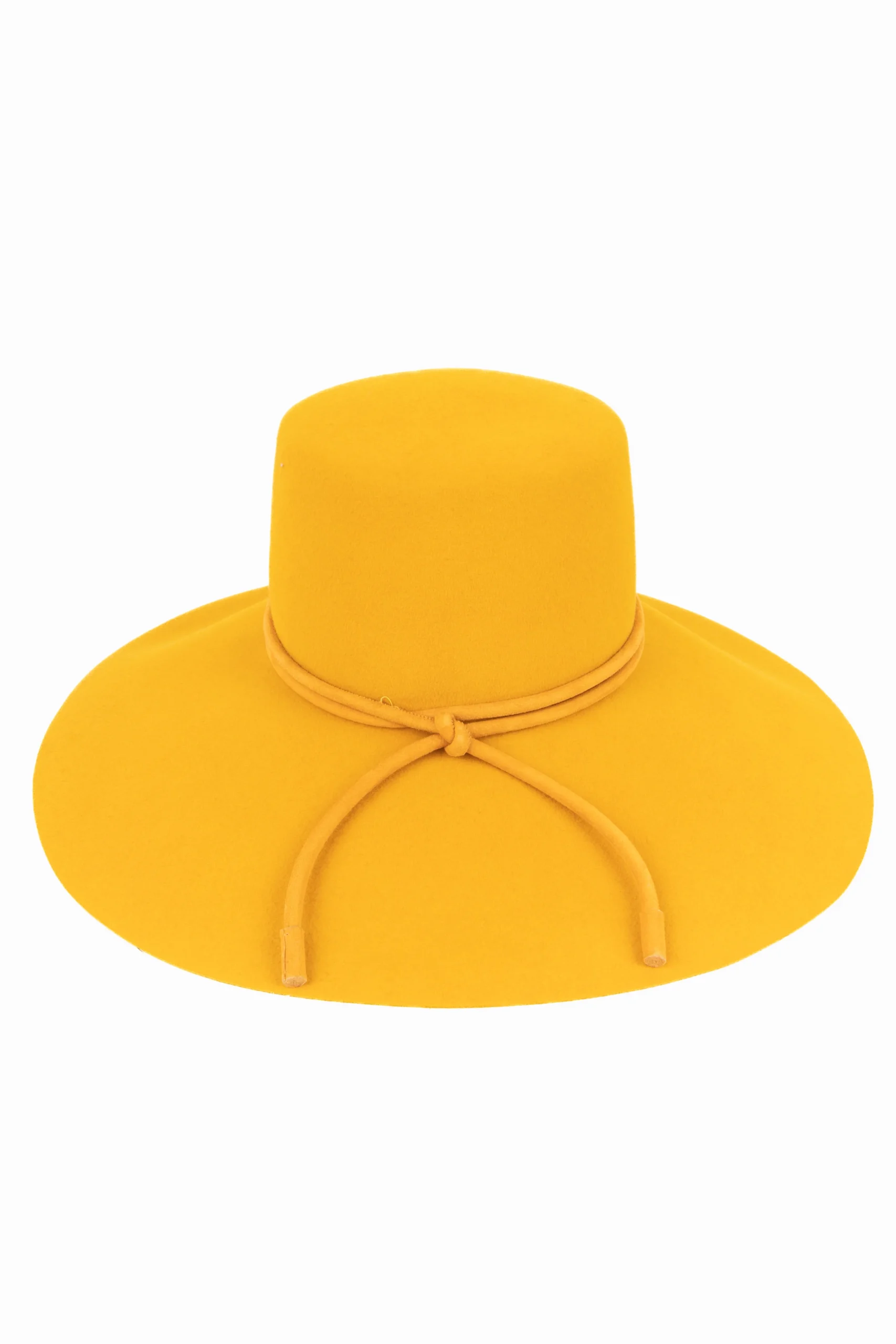 Chapeau en feutre jaune Hermès – Image 3