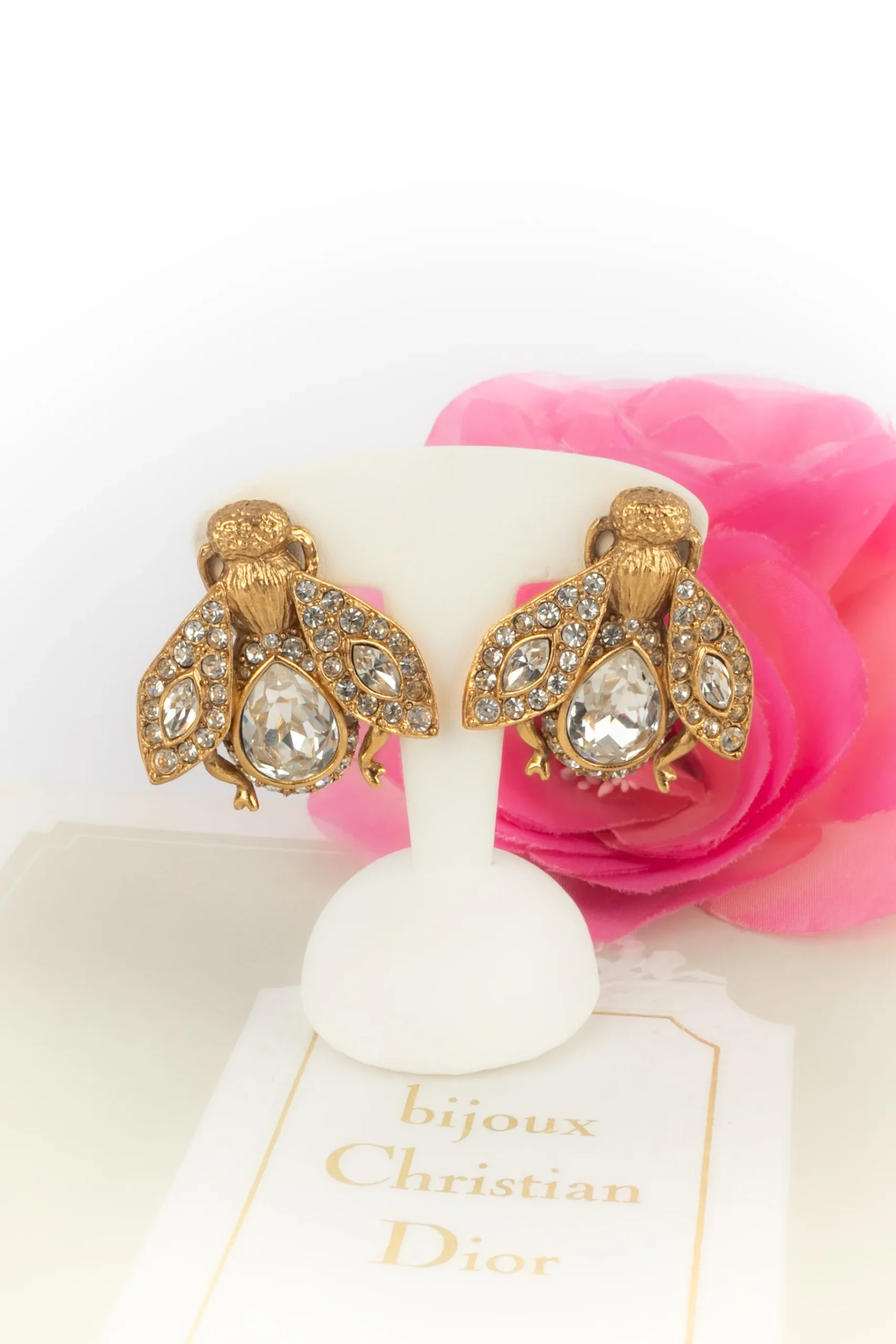 Boucles d'oreilles abeilles Dior
