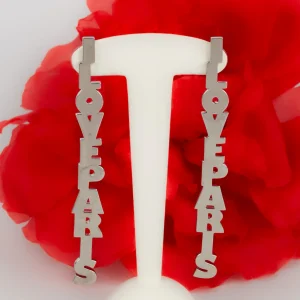 Boucles d'oreilles argentées Balenciaga