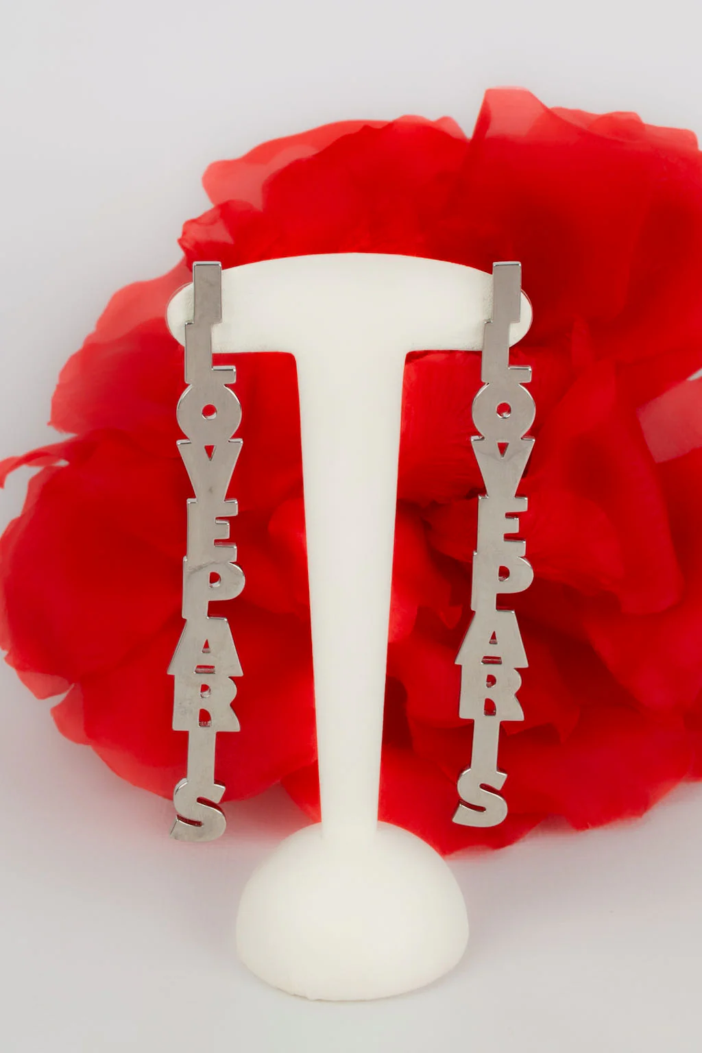 Boucles d'oreilles argentées Balenciaga – Image 2