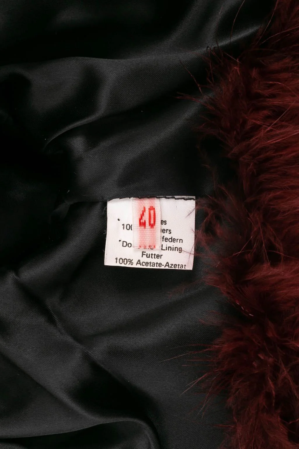 Boléro en marabout bordeaux Chantal Thomass – Image 8