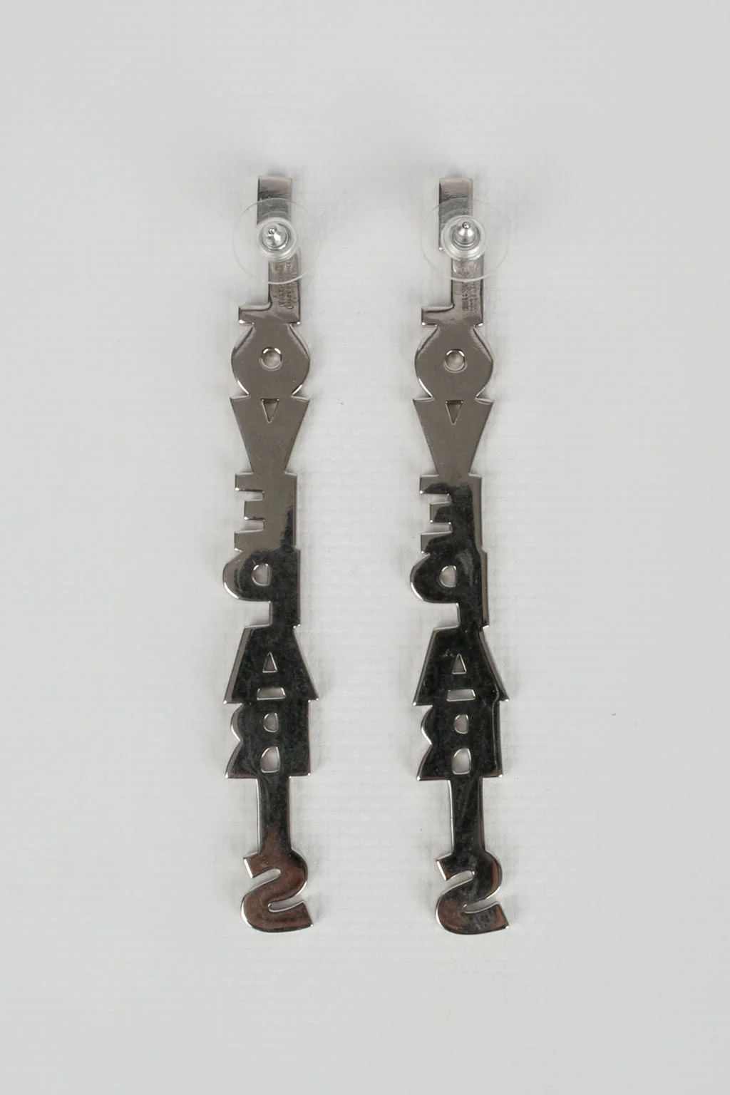 Boucles d'oreilles argentées Balenciaga – Image 5