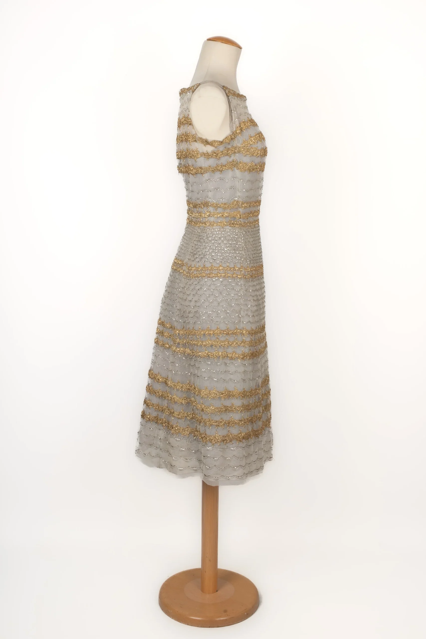 Robe vintage Dragoni Venezia Haute Couture 1950's – Image 3