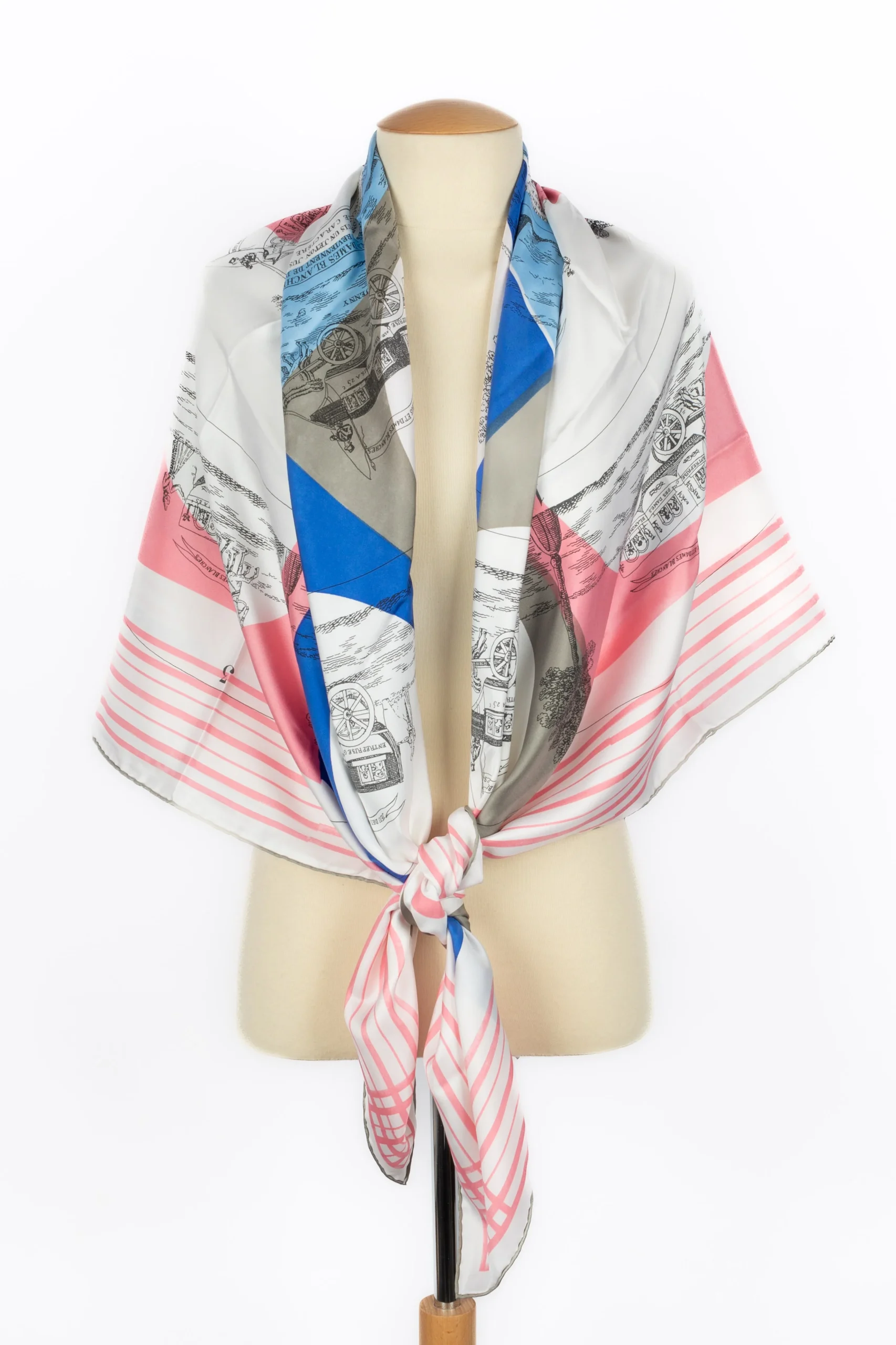 Foulard / carré "Jeu des omnibus" Hermès – Image 2