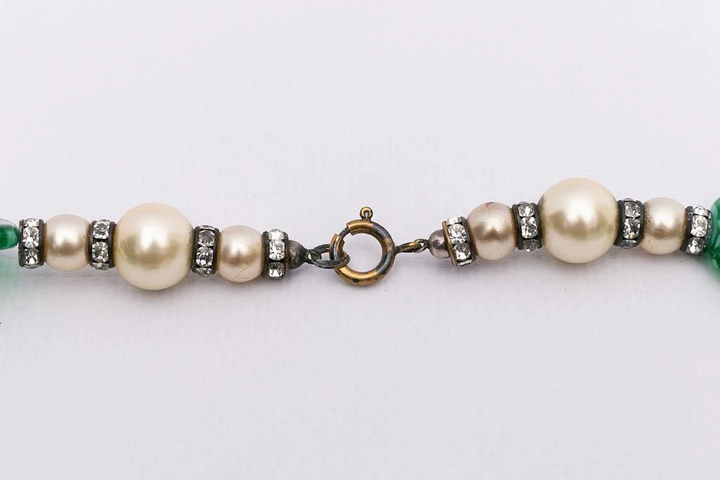 Collier ancien perles de verre – Image 7