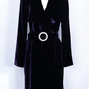 Robe en velours pourpre Loris Azzaro
