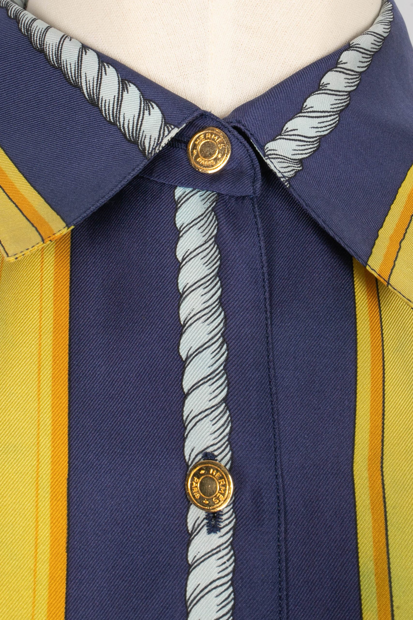 Chemise en soie Hermès – Image 6