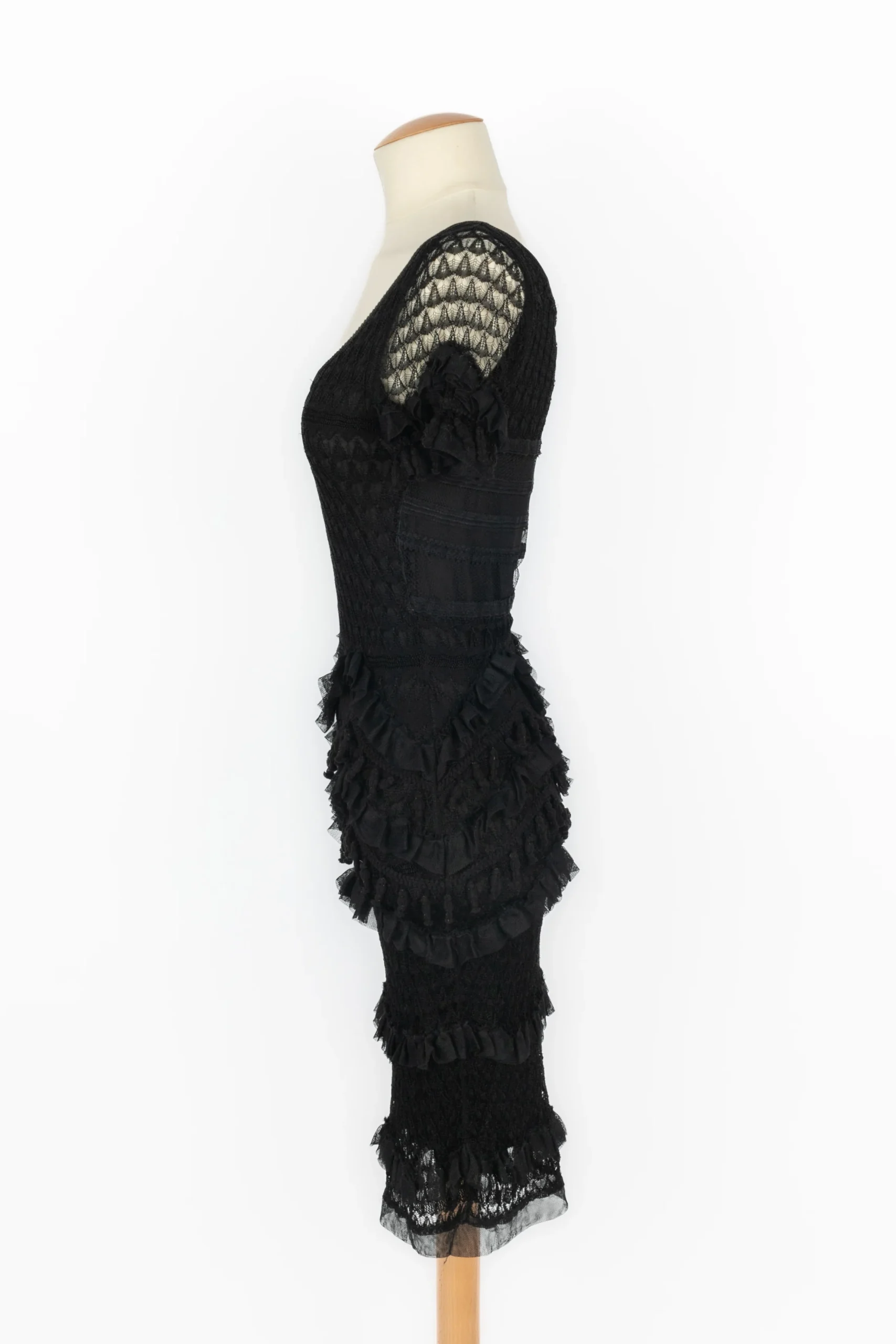 Robe en maille noire Galliano – Image 5