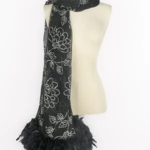 Etole en mousseline noire 1950's