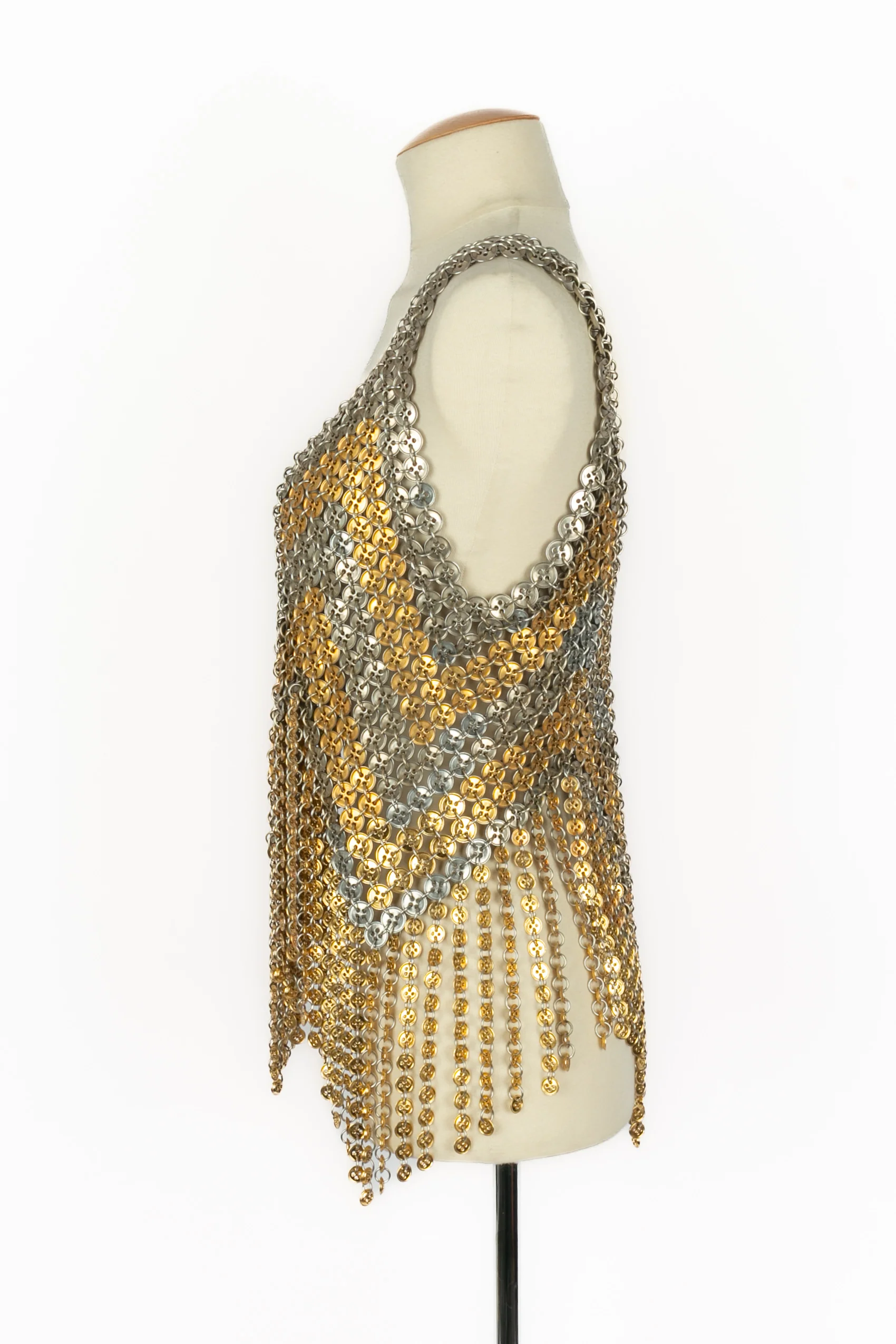 Top "Boutons" Paco Rabanne Haute Couture Eté 1970 – Image 8