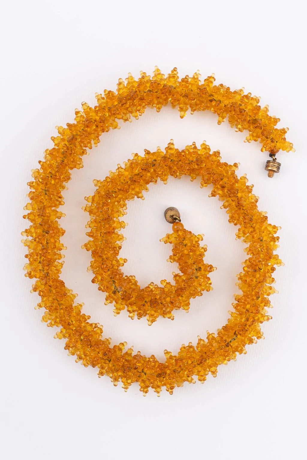 Collier en pâte de verre orange 1930s – Image 3