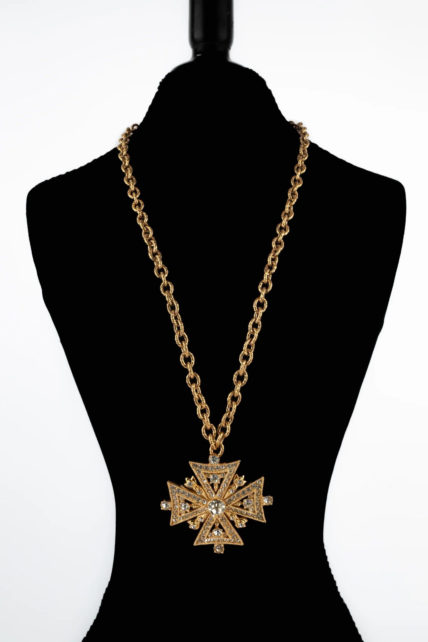 Collier "croix de malte" Christian Dior – Image 4