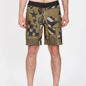 Boardshort Geo Stoney 19" - SERVICE GREEN