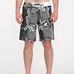 Boardshort Lido Iconic Mod 19" - BLACK WHITE