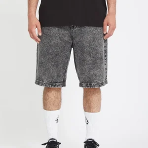 Short Freazy Loose Elasticated Waist 22" - LIGHT ACID BLACK