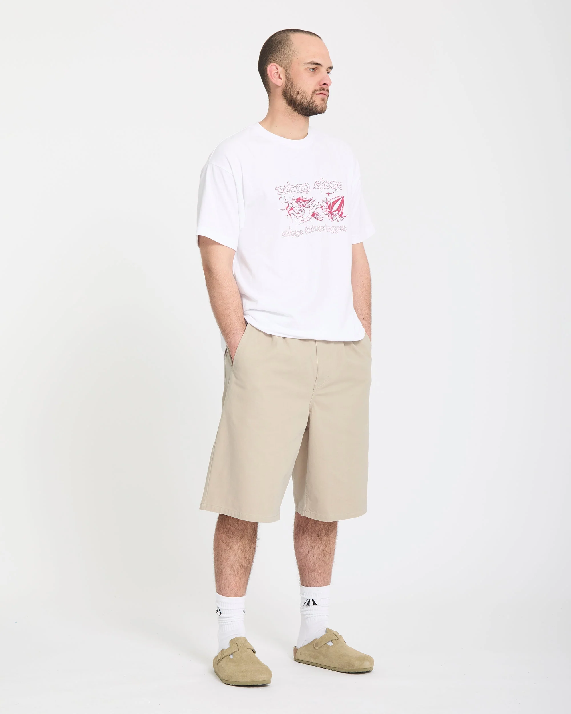 Short Chillow Pleat 24" chino - Light Khaki – Image 9