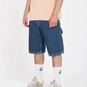 Short Labored Denim Utility - INDIGO RIDGE WASH