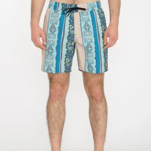 Boardshort Lido Print Trunk 17" - CRETE BLUE